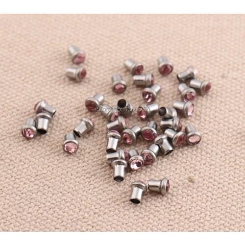 100PCS/LOT 3*5mm Pink Color Rhinestone Crystals Garment Bag Belt Decoration Rivets Diy Handmade accessories