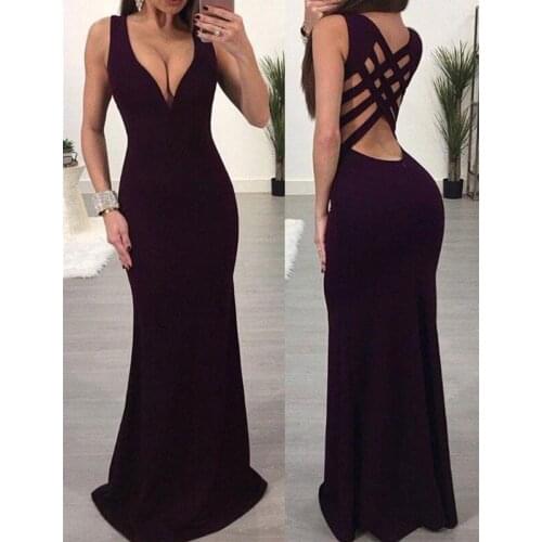 2021 Cheap Sexy Black Crossed Back Mermaid Crepe Evening Prom Dresses 2021 Princess Black Formal Dresses Gowns