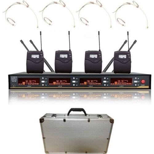 Bolymic Wireless Vocal Microphone Kraoke System UHF 4 Headset Microphone PLL Professional Stage Microphone For karaoke school DJ