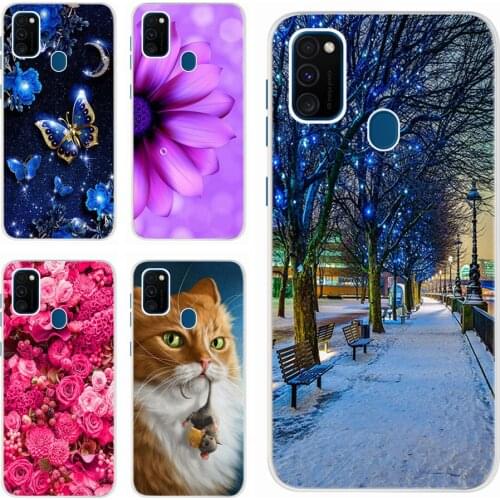 For Samsung Galaxy M21 Case M30s Soft Silicone Colorful Painted Cover For Samsung M30s M 21 M215F Phone Cases Fundas Bumper Bags