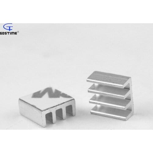 Gdstime 50 pcs Aluminum Heatsink 11x11x5mm PC VGA RAM Memory Cooler 5mm x 11mm Heat Sink for PC Chipest Cooling
