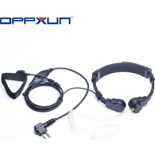 Hot 2-Pin Throat Microphone Mic Earpiece Headset PTT for Motorola Radio Walkie Talkie CP040 CP140 CP180 CP185 CP200 EP450 GP300