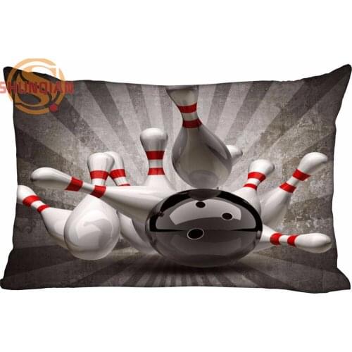 Hot Nice Bowling Ball Rectangle Pillowcase zipper Wedding Custom Pillow Case For Bedroom A3.27#94