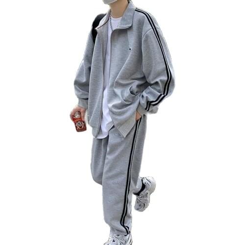 Fashion Suit Mens Sets 2021 Korean Version Of The Streamer Foot Sweatpants Spring Jacket New Mens Tracksuit Men TYJTJY