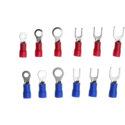 24Types 1000Pcs Insulated Crimp Terminals Kit Electrical Cable Wire Cord Pin End Connectors Spade Fork Ring Assorted Set