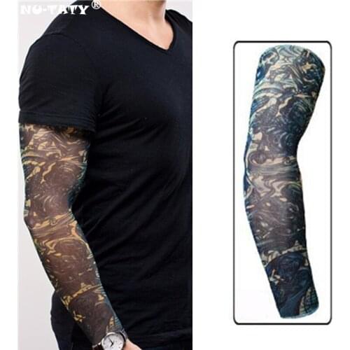 Nu-TATY Chinese Black Dragon Man&woman style Tattoo Sleeve Stockings Body Art Leggings Cool Boys Girls Party Wearings