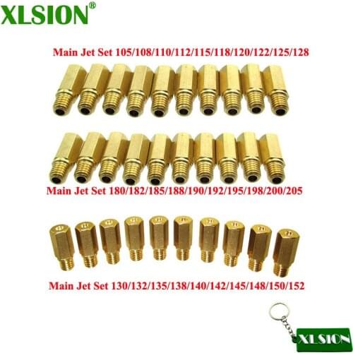 XLSION Main Jet Set 105/108/110/112/115/118/120/122/125/128 / 130/132/135/138/140/142/145/148/150/152 #180-#205 For Keihin PWK