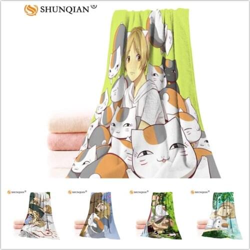 Custom Natsume Yuujinchou 35x75cm Face Towels Facecloth Microfiber Washcloth Quick drying Sports Towel