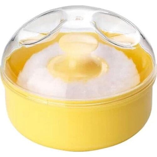 Portable Baby Kid Soft Body Talcum Powder Puff Sponge + Box Case Container Women Flutter Makeup Tool