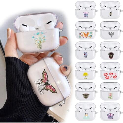 Dust-proof Case for Apple AirPods Pro Transparent Silicone Protective Cover Various Patterns Earphone Case Headphone Accessories
