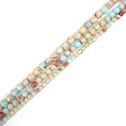 Multicolor Round Stone Loose Beads 4/6/8/10mm Emperor Stone Making DIY jewel Accessories Preferred Gifts 15inch gem H362
