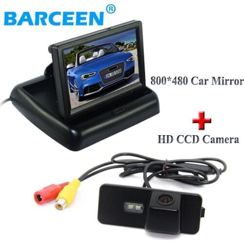 4.3" plastic shell car reserve monitor with car rear camera for Volkswagen VW Magotan PASSAT CC /Golf 5/ POLO hatchback / Jetta