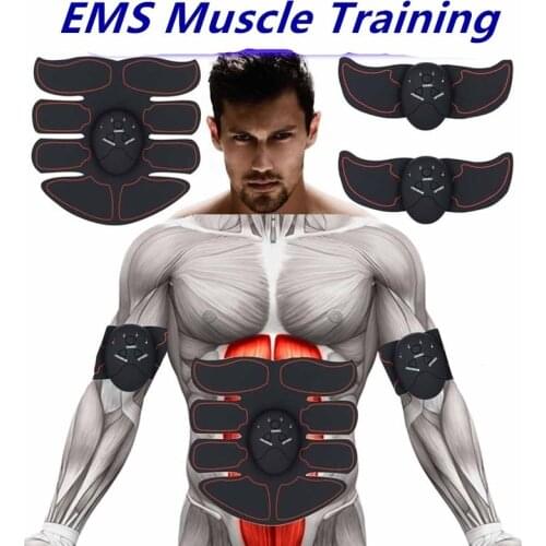 Smart EMS Muscle Training Gear Fitness Electrical Body Shape Home Trainer ABS Abdomen Arm Muscle Stimulator Training Belt Massag