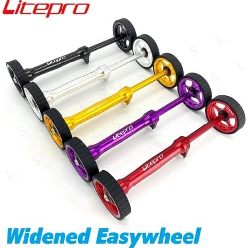 Litepro Bearing Easywheel Extension Rod For Brompton Folding Bike Widening And Thickening Rear Rack Easywheel Telescopic Rod
