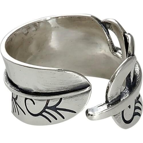 Ins Style Vintage Leaf Rings for Women Men Lover Finger Ring Minimalist Jewelry Boho Wholesale