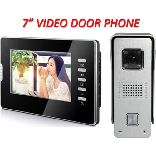 XINSILU New arrival TFT 7 inch LCD monitor video door phone / intercom system Black Security doorbell