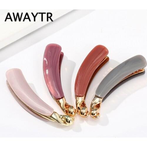 AWAYTR Korea Hair Claw Clips Girls Hair Banana Barrettes Hairpins For Women Fashion Clips Clamp Female Hair Accessories