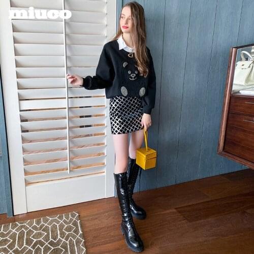 Stylish Sequin diamond high waist A Womens dress with half skirt 2021 Spring new High Quality Top Quality