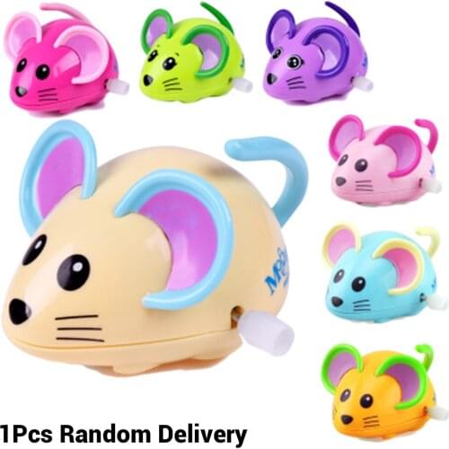 1 Pc Cartoon Rat Wind Up Toy Running Mouse Small Toys For Baby Lovely Rat Mouse Educational Toy Kids Gift Random Color