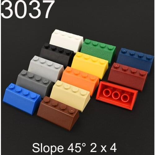 10PCS 3037 Slope 45° 2 x 4 high-tech Building block accessories parts MOC Construction DIY Education Build Toys Brick