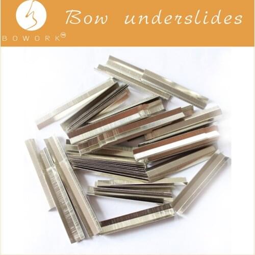 BOWORK 20PCS Violin Bow Underslides for VIolin Bow Parts Bow Replacement Nickel Silver/Gold