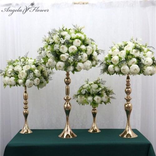 30/35/40/45/50cm artificial flower ball centerpiece arrangement decor wedding arch backdrop table ball silk peony flower bouqet