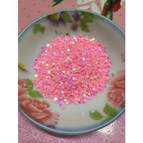 30g/lot 3mm Star Sequins Nail Art Flat Loose Sequins Paillettes Wedding Craft Kids DIY Accessories Middle Pink AB