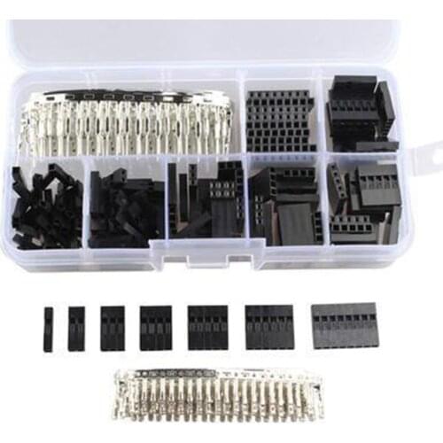310pcs/set Wire Jumper Pin Header Connector Housing Kit Male Crimp Pins + Female Pin Terminal Connector Pitch With Box