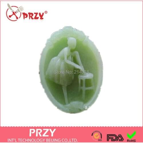 3D Ballet Girl Shape Soap Mold & Fondant Cake Decoration Mold High-quality Handmade Soap Mold Moulds Silicone Rubber PRZY 001