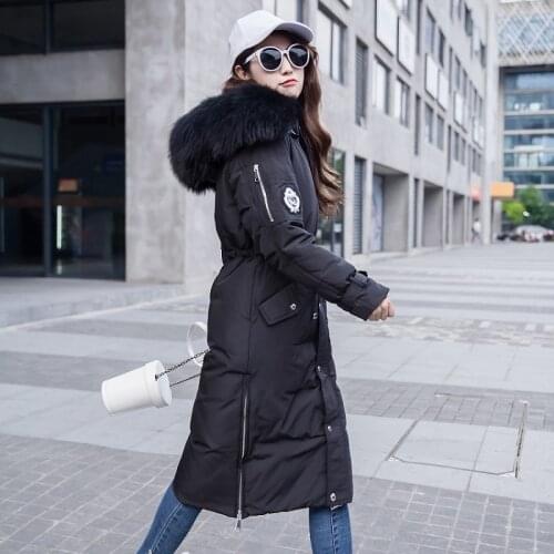 White Duck Jacket Women Winter Coat High Quality Womens Down Jackets Big Fur Follar Chaquetas Invierno Mujer KJ441