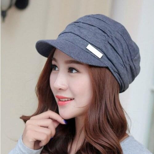 Beret WOMENS Winter Octagonal Cap Warm Knitted Hat Old Lady Warm Hat Elderly Hat