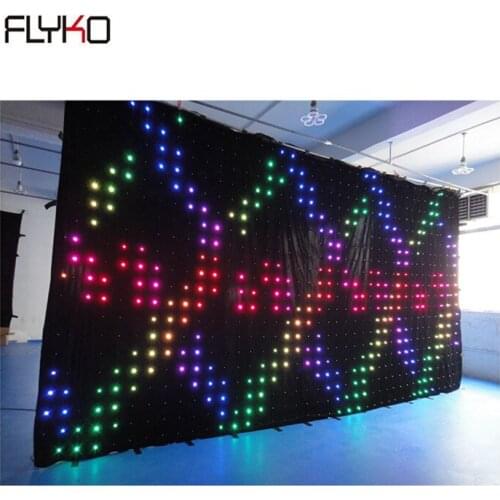 Free shipping wholesale price High quality 3x6m P15 video led changing light amazing led curtain