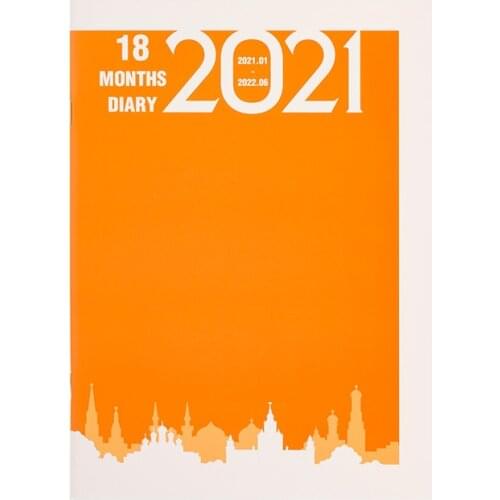 A5 Agenda 2021 2022 Monthly Plan Notebook Kawaii English Paper Efficiency Schedule Book School Office Supplies Stationery Gifts