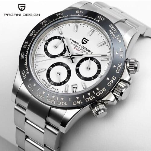 PAGANI Design 40MM Mens Quartz Watch Multifunction Chronograph Luxury Watch Mens Stainless Steel Waterproof Watches Top Brand