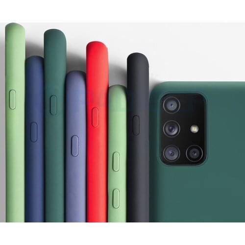 Liquid Silicone Case for Samsung Galaxy A52 A72 A51 A71 A21S Shockproof Bumper TPU Cover for Samsung A71 A51 A72 A52 Case