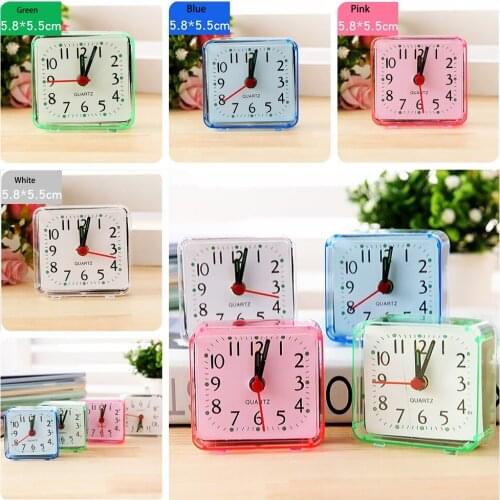 Digital Wall Clocks Table desk wall watch Square Small Bed Compact Travel Quartz Beep Alarm Clock Portable Room 3d clock