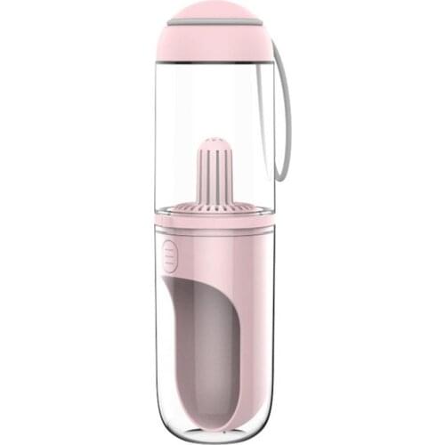 330ml Dog Water Feeder One-key Operation Large Capacity ABS Pet Water Dispenser with Filter Outdoor Travel Drinking Pet Product