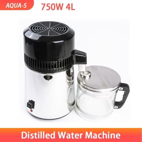 4L Water Distiller Household Distilled Pure Water Machine Distillation Purifier Filter Stainless Steel Water Filter 750W