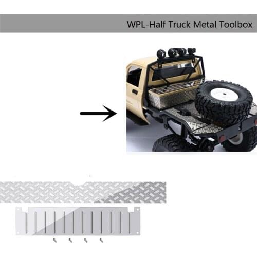 DJ WPL D12 Upgrade Metal Toolbox Half Truck Modified Decorative Board RC Truck Car Accessories машина на радиоуправлен