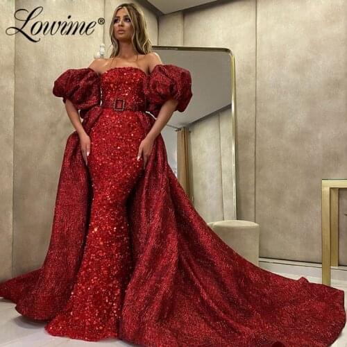 Long Luxury Evening Dresses Saudi Arabic Party Dress With Detachable Train Turkish Dubai Women Formal Dress Party Gowns 2020