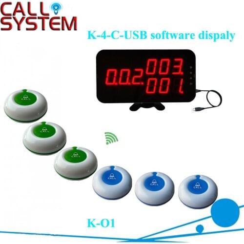 Electronic service calling button system 1 display receiver work with 6 bell buzzer