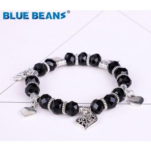 Crystal Handmade Bracelets Bangles Women love jewellery With Beads bohemian Bracelet Femme Jewelry Couples Hot fashion boho tak