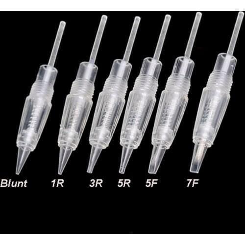 10pcs Cartridge Needle 1R Tattoo Needles for Permanent Makeup Cartridge Needles 3R 5R for Charmant Pen Machine for Eyebrow Lip