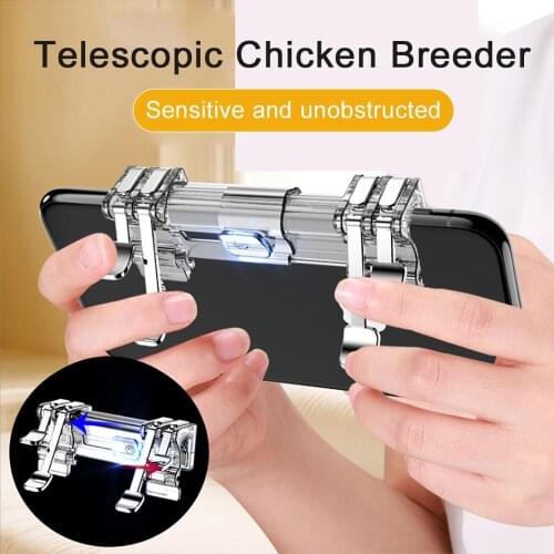 Mobile Game Controller K19 Gaming Trigger Controller Gamepad Fire Button Handle for PUBG iOS Android Compatible with 4-7'' Phone