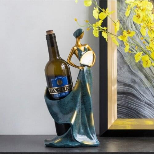 Boreal Europe style beauty wine rack Creative design Desktop decoration living room decoration contracted modern