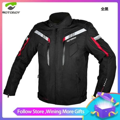 MOTOBOY 4 Season Air Riding Touring Bike SPRING SPORTS Motorcycle Jacket Waterproof Warm Liner CE Protectors for man