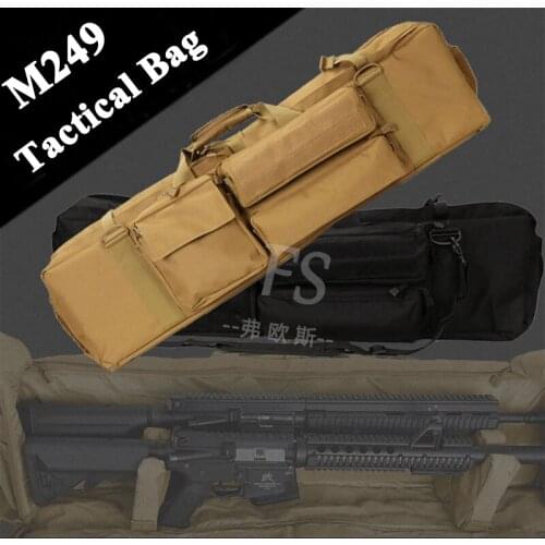 M249 Tactical Bag 1000D Nylon Outdoor Large Loading Gun Carrying Shoulder Bag Hunting Shooting Rifle Gun Bag