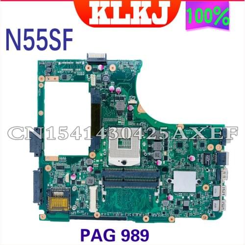 KLKJ N55SF Mainboard For ASUS N55S N55SF N55SL Laptop Motherboard HM65 REV.2,0 Test Work 100% Original In Stock