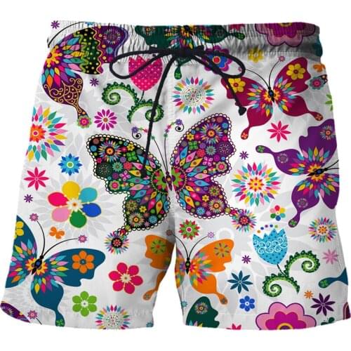 Fashion hot Mens clothing 2021 New Male Casual 3D Printed Cartoon Butterfly Beach Shorts Board Shorts Quick Dry Shorts Funny