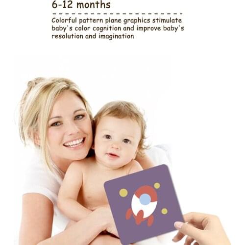 Montessori 4pcs/set Baby Visual Stimulation Card Black White Contrast Learn Cardboard